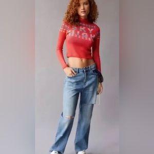 URBAN OUTFITTERS BDG Shauna Jacquard Crew Neck Pullover Big Sky Sweater. Size XS